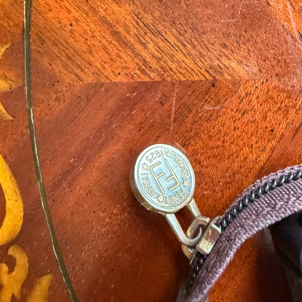 Fendi Zucca Canvas Brown FF Zip Pouch MSRP $1395 - Picture 10 of 12